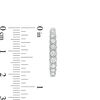 Thumbnail Image 2 of 1 CT. T.W. Diamond Oval Hoop Earrings in 10K White Gold