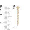Thumbnail Image 3 of 1/10 CT. T.W. Diamond Twist Oval Hoop Earrings in 10K Gold