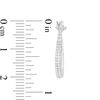 Thumbnail Image 3 of 1/4 CT. T.W. Diamond Double Oval Hoop Earrings in 10K White Gold
