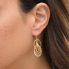 Thumbnail Image 2 of Made in Italy Diamond-Cut Cascading Marquise Drop Earrings in 14K Gold