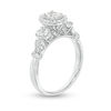 Thumbnail Image 3 of 1 CT. T.W. Oval Diamond Past Present Future® Frame Vintage-Style Engagement Ring in 14K White Gold - Size 7