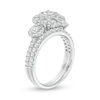 Thumbnail Image 3 of 1-1/2 CT. T.W. Princess-Cut Diamond Past Present Future® Double Frame Bridal Set in 10K White Gold