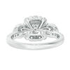 Thumbnail Image 4 of 1-1/2 CT. T.W. Princess-Cut Diamond Past Present Future® Double Frame Bridal Set in 10K White Gold
