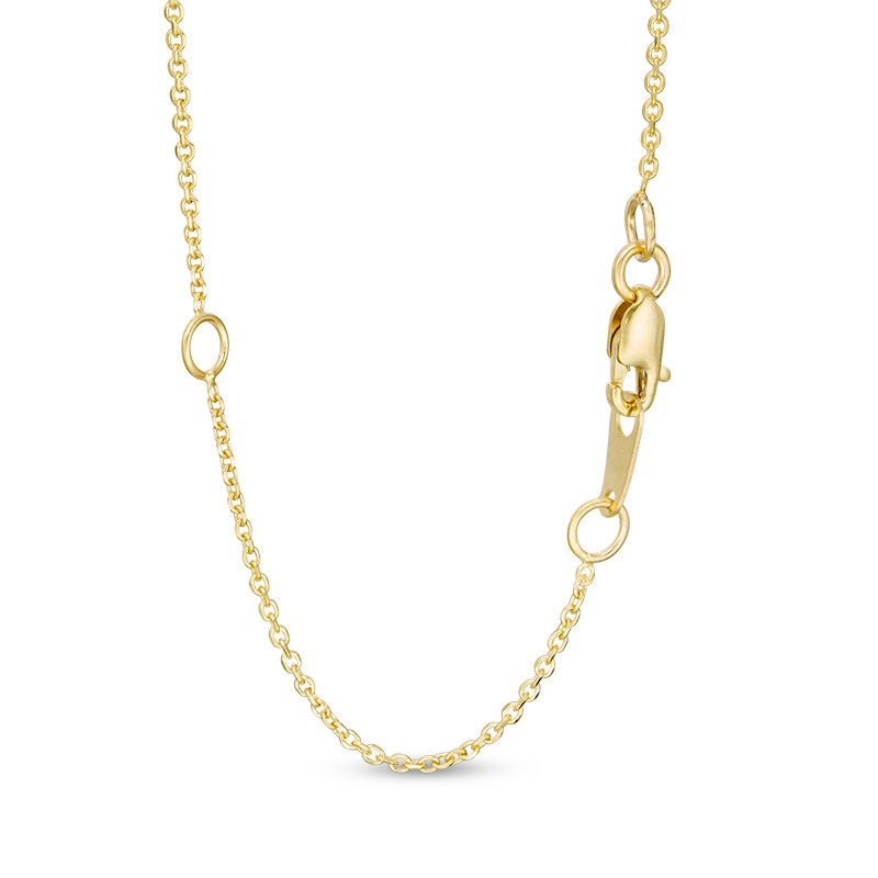 Main Image 3 of Elongated Cushion-Cut Citrine and 1/5 CT. T.W. Diamond Frame Vintage-Style Drop Pendant in 10K Gold