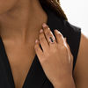 Thumbnail Image 2 of Elongated Cushion-Cut Smoky Quartz and 1/6 CT. T.W. Diamond Frame Ring in 10K Rose Gold