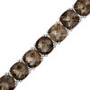 Thumbnail Image 0 of 8.0mm Cushion-Cut Smoky Quartz Line Bracelet in Sterling Silver - 7.5"