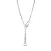 Thumbnail Image 3 of Cushion-Cut Multi-Gemstone and White Topaz Frame Four Stone Abstract Necklace in Sterling Silver