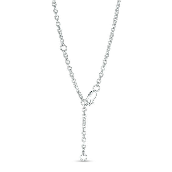Oval and Cushion-Cut Multi-Gemstone Rope Frame Station Necklace in Sterling Silver