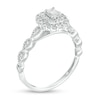 Thumbnail Image 3 of 3/8 CT. T.W. Emerald-Cut Diamond Double Frame Art Deco Vintage-Style Engagement Ring in 10K White Gold