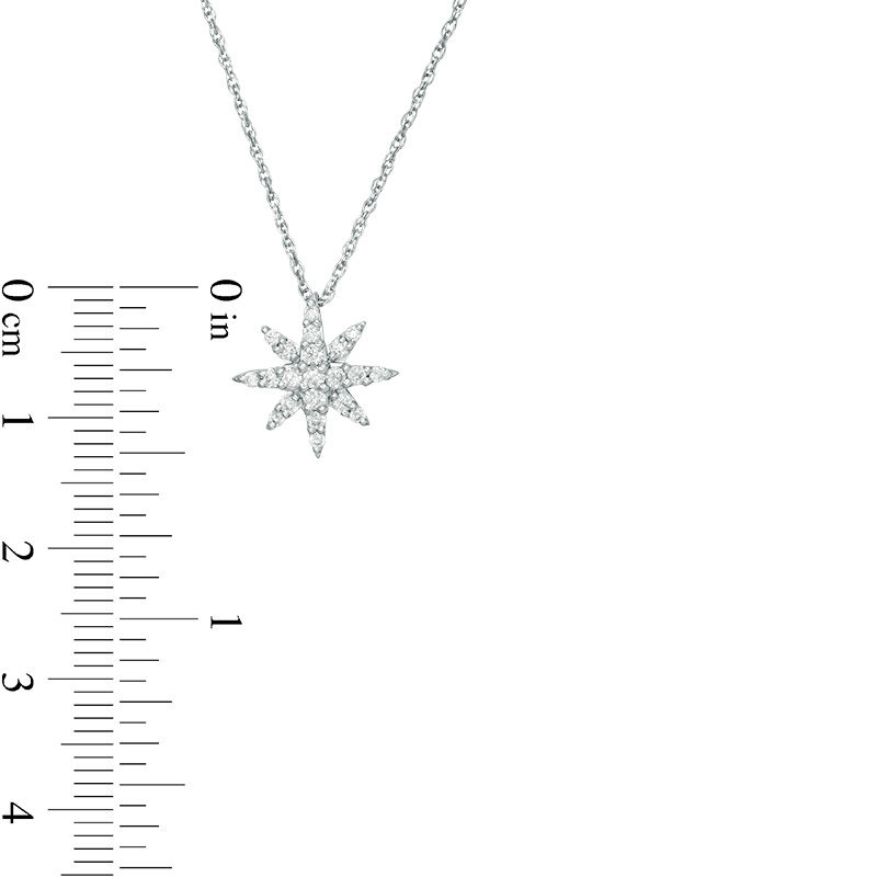 1/4 CT. T.W. Diamond Starburst Pendant 
