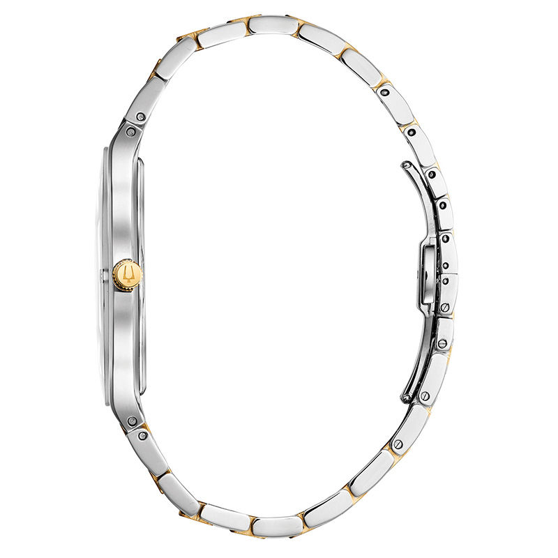 Main Image 3 of Men's Bulova Futuro Millenia Diamond Accent Two-Tone Watch with Blue Dial (Model: 98E117)