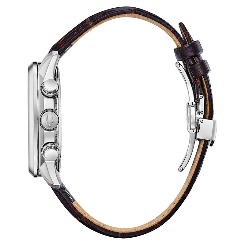 Main Image 3 of Men's Bulova Classic Sutton Strap Chronograph Watch with Black Dial (Model: 96B311)