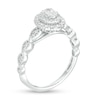 Thumbnail Image 2 of 3/8 CT. T.W. Oval Diamond Double Frame Art Deco Vintage-Style Engagement Ring in 10K White Gold