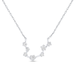 1/5 CT. T.W. Diamond Aquarius Constellation Necklace in Sterling Silver
