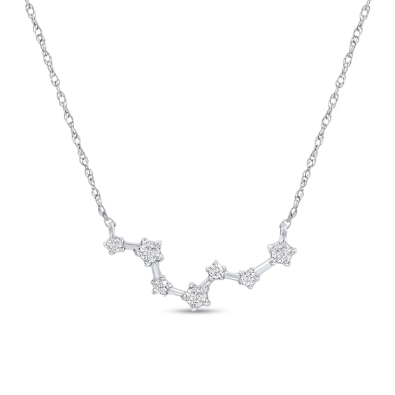 1/5 CT. T.w. Diamond Pisces Constellation Necklace in Sterling Silver