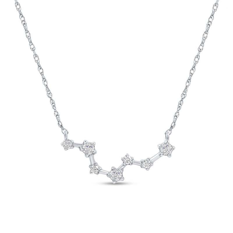 1/5 CT. T.W. Diamond Pisces Constellation Necklace in Sterling Silver