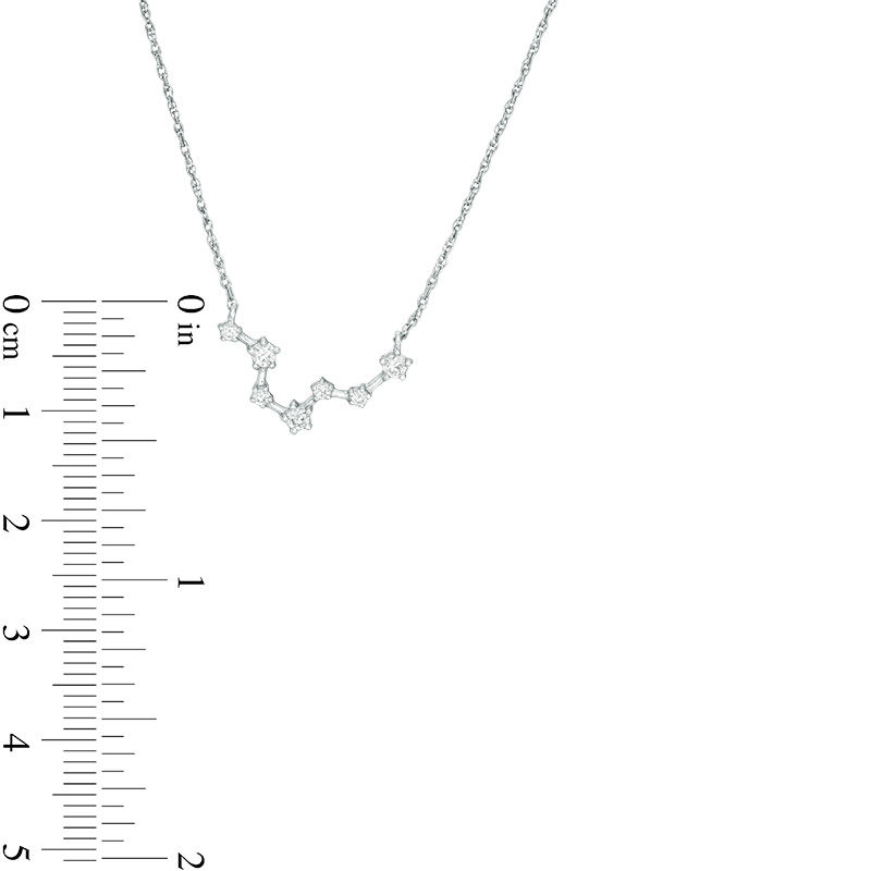 1/5 CT. T.W. Diamond Pisces Constellation Necklace in Sterling Silver