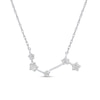 Thumbnail Image 1 of 1/5 CT. T.W. Diamond Aries Constellation Necklace in Sterling Silver