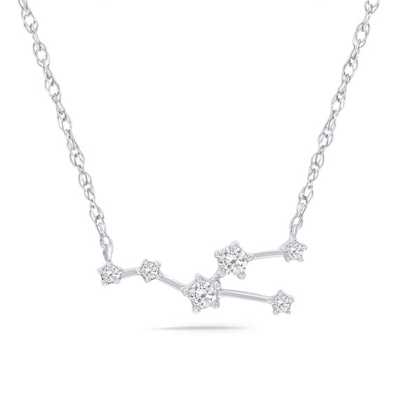 1/5 CT. T.w. Diamond Taurus Constellation Necklace in Sterling Silver
