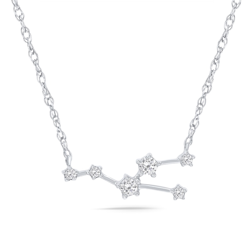1/5 CT. T.W. Diamond Taurus Constellation Necklace in Sterling Silver