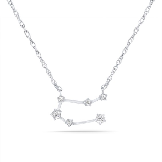 1/5 CT. T.w. Diamond Gemini Constellation Necklace in Sterling Silver