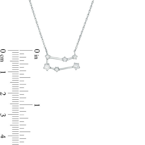1/5 CT. T.w. Diamond Gemini Constellation Necklace in Sterling Silver