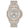Thumbnail Image 0 of Men's Bulova Octava Crystal Accent Two-Tone Chronograph Watch with Silver-Tone Dial (Model: 98C133)
