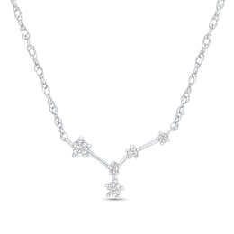 1/5 CT. T.W. Diamond Cancer Constellation Necklace in Sterling Silver