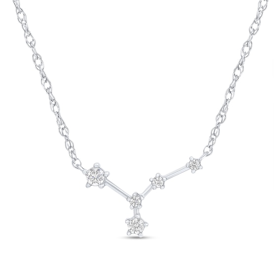 1/5 CT. T.w. Diamond Cancer Constellation Necklace in Sterling Silver