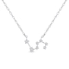 Thumbnail Image 0 of 1/5 CT. T.W. Diamond Leo Constellation Necklace in Sterling Silver