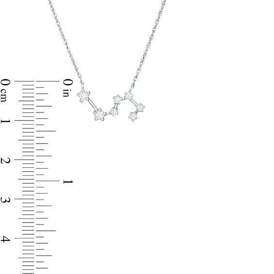 1/5 CT. T.w. Diamond Leo Constellation Necklace in Sterling Silver