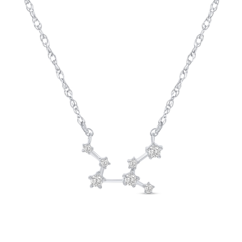 1/5 CT. T.W. Diamond Virgo Constellation Necklace in Sterling Silver | Zales