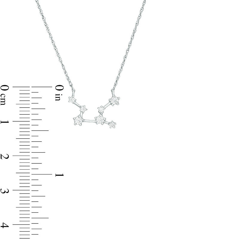 1/5 CT. T.W. Diamond Virgo Constellation Necklace in Sterling Silver | Zales