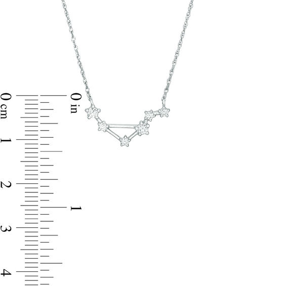 1/5 CT. T.w. Diamond Libra Constellation Necklace in Sterling Silver