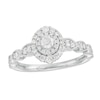 Thumbnail Image 1 of 3/8 CT. T.W. Diamond Double Frame Art Deco Vintage-Style Engagement Ring in 10K White Gold