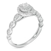 Thumbnail Image 2 of 3/8 CT. T.W. Diamond Double Frame Art Deco Vintage-Style Engagement Ring in 10K White Gold