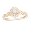 Thumbnail Image 1 of 3/8 CT. T.W. Diamond Double Frame Art Deco Vintage-Style Engagement Ring in 10K Gold
