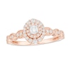 Thumbnail Image 0 of 3/8 CT. T.W. Diamond Double Frame Art-Deco Vintage-Style Engagement Ring in 10K Rose Gold