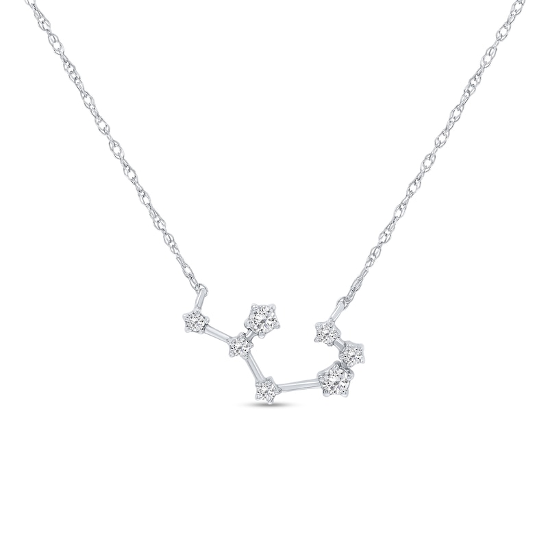 1/5 CT. T.W. Diamond Sagittarius Constellation Necklace in Sterling Silver