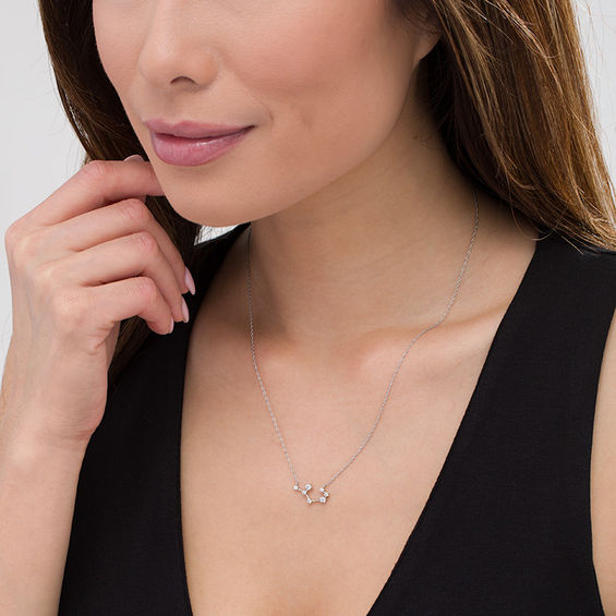 1/5 CT. T.w. Diamond Sagittarius Constellation Necklace in Sterling Silver