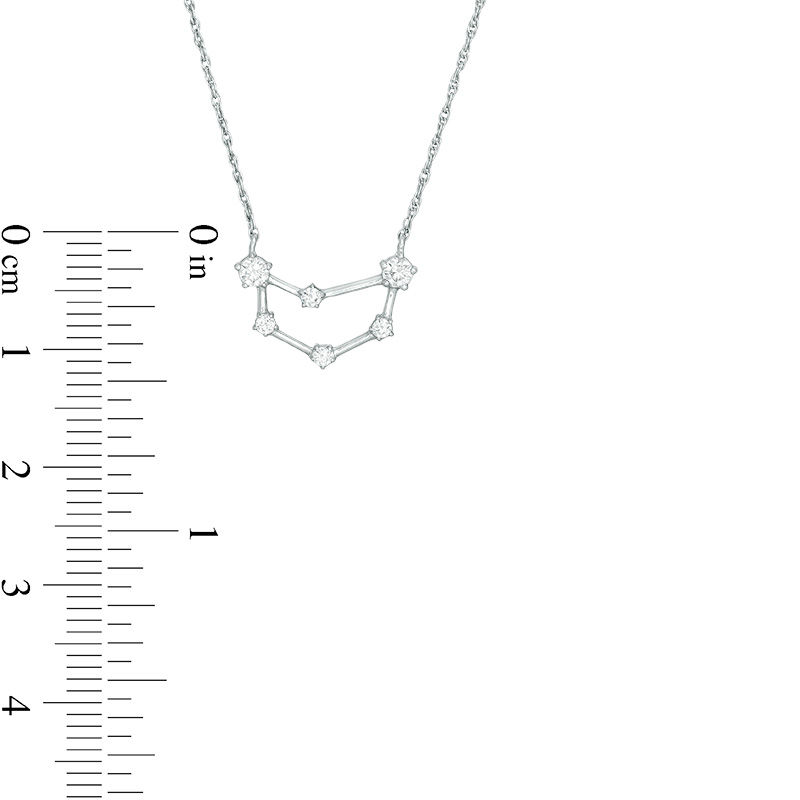 1/5 CT. T.W. Diamond Capricorn Constellation Necklace in Sterling Silver