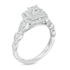 Thumbnail Image 3 of 7/8 CT. T.W. Princess-Cut Diamond Double Frame Art Deco Vintage-Style Engagement Ring in 10K White Gold