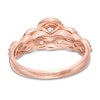 Thumbnail Image 4 of 3/4 CT. T.W. Oval Diamond Past Present Future® Double Frame Vintage-Style Engagement Ring in 10K Rose Gold - Size 7
