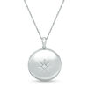 Thumbnail Image 0 of Diamond Accent Sunburst Locket in Sterling Silver