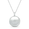 Thumbnail Image 1 of Diamond Accent Sunburst Locket in Sterling Silver