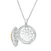 Thumbnail Image 2 of 1/20 CT. T.W Composite Diamond Round Paw Print Locket in Sterling Silver and 10K Gold