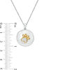 Thumbnail Image 3 of 1/20 CT. T.W Composite Diamond Round Paw Print Locket in Sterling Silver and 10K Gold