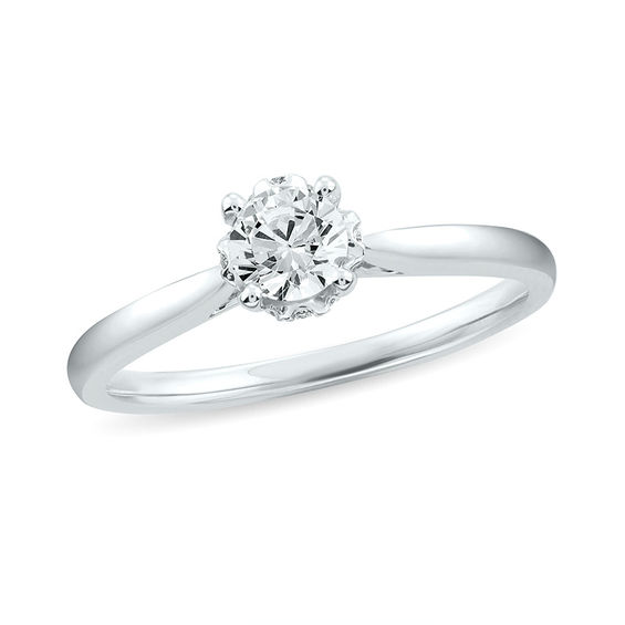 1/ CT. T.w. Diamond Solitaire Engagement Ring in 10K Gold