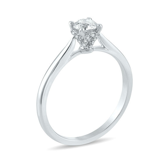 1/ CT. T.w. Diamond Solitaire Engagement Ring in 10K Gold