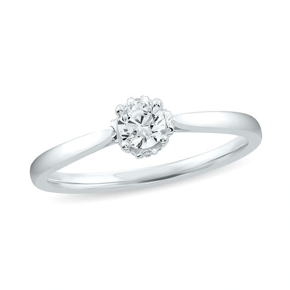 1/3 CT. T.w. Diamond Solitaire Engagement Ring in 10K White Gold